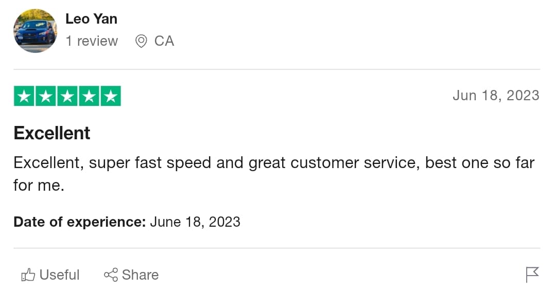 FactsOnly Trustpilot review for Flash 4K IPTV