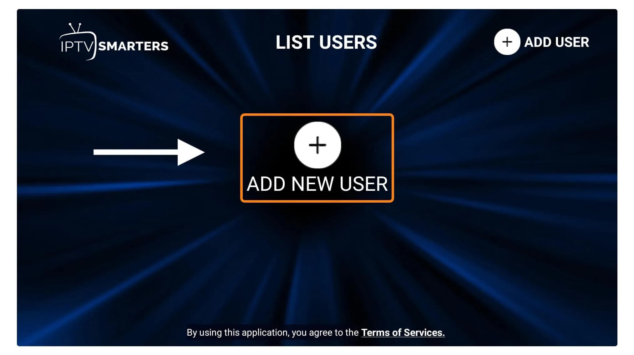 IPTV Smarters terms accept screen