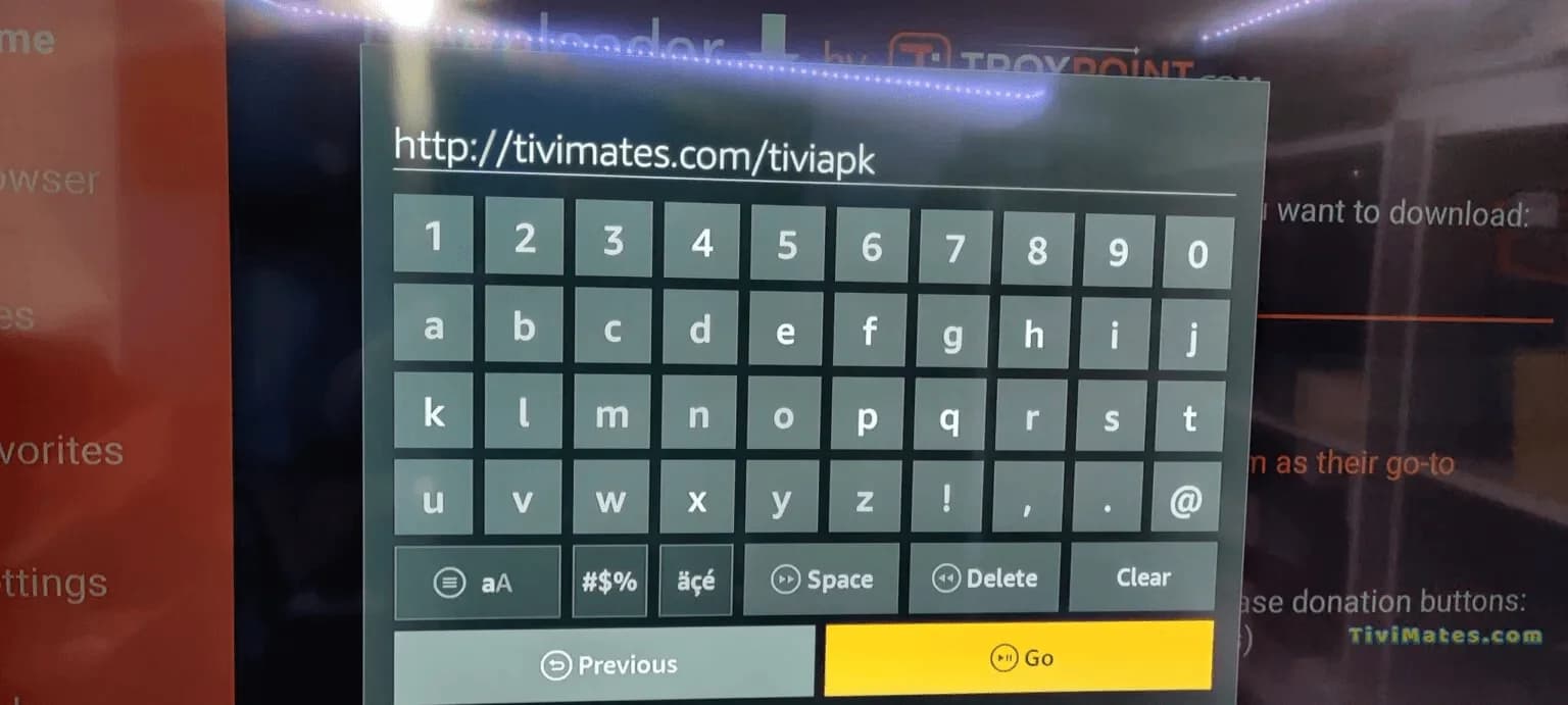 Fire TV settings gear highlighted